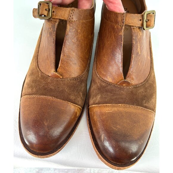 Kork Ease Niseda Brown Distressed Leather Oxford Womens 7.5 Buckle Closure - Picture 5 of 10